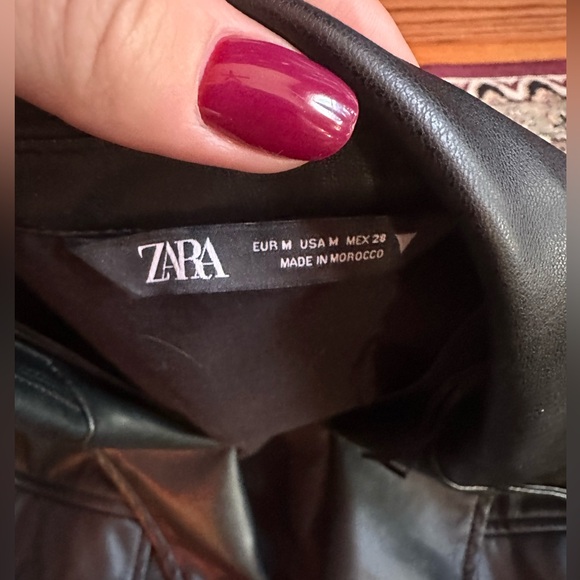 Zara Vegan leather dress with adjustable waist straps SIZE M - Picture 3 of 3
